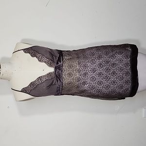 La Perla Lace Semi Sheer Medallion Babydoll Chemise Brown Size 3